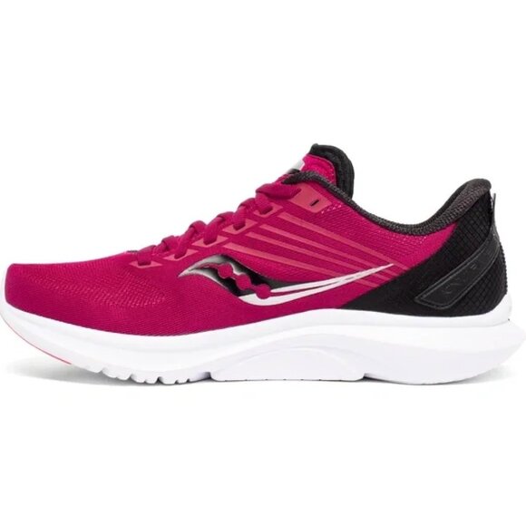 SAUCONY Kinvara 12 Women's 10W Wide Running Shoes Cherry/Silver/Black S10619-55 - Picture 2 of 6